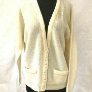 Vtg. Womens Grandpa Sweater Cardigan Wool